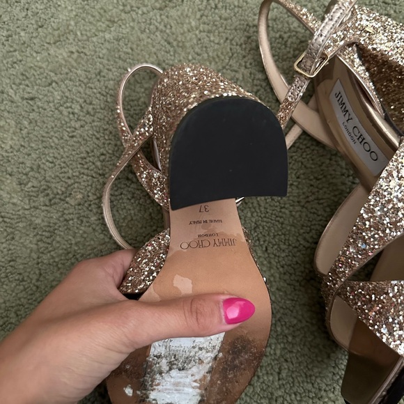 Jimmy Choo Crystal Embellished Platform Sandals heels - Picture 4 of 5